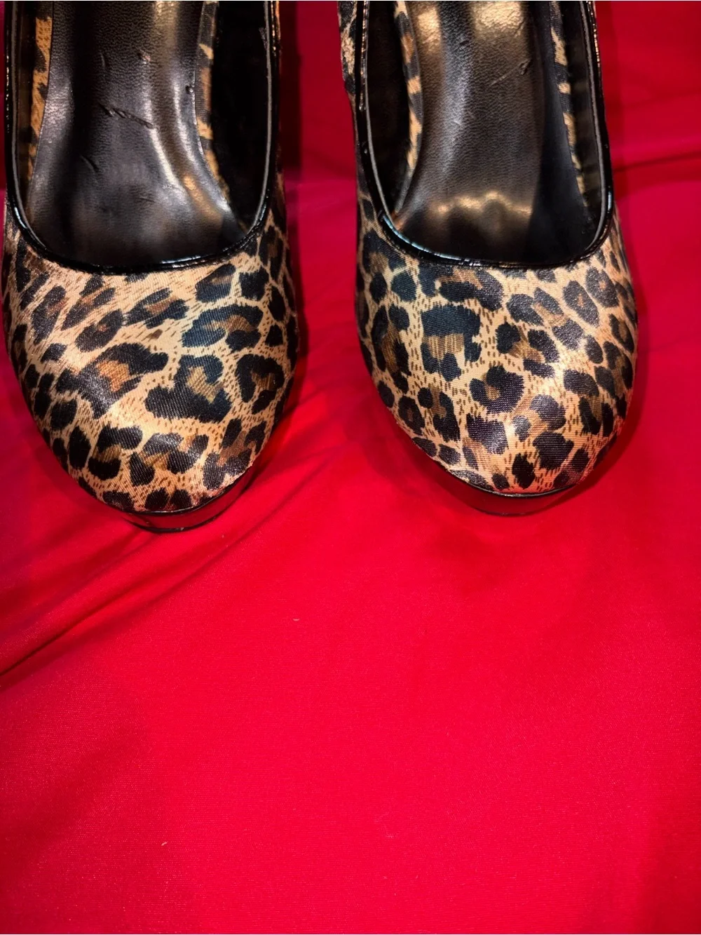 Vintage Y2K miss Me Leopard print Platform Stiletto Pumps size 7.5 NIB